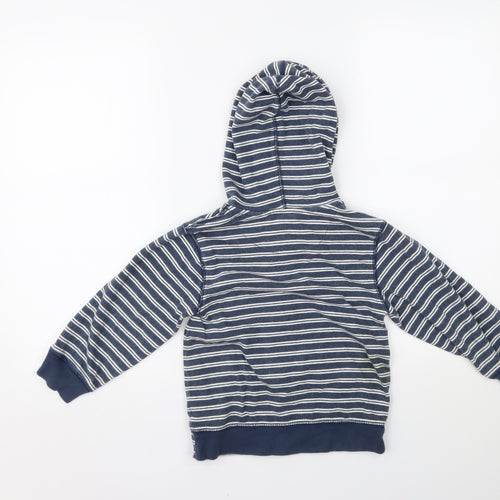 Gap Boys Blue Striped  Full Zip Hoodie Size 5 Years