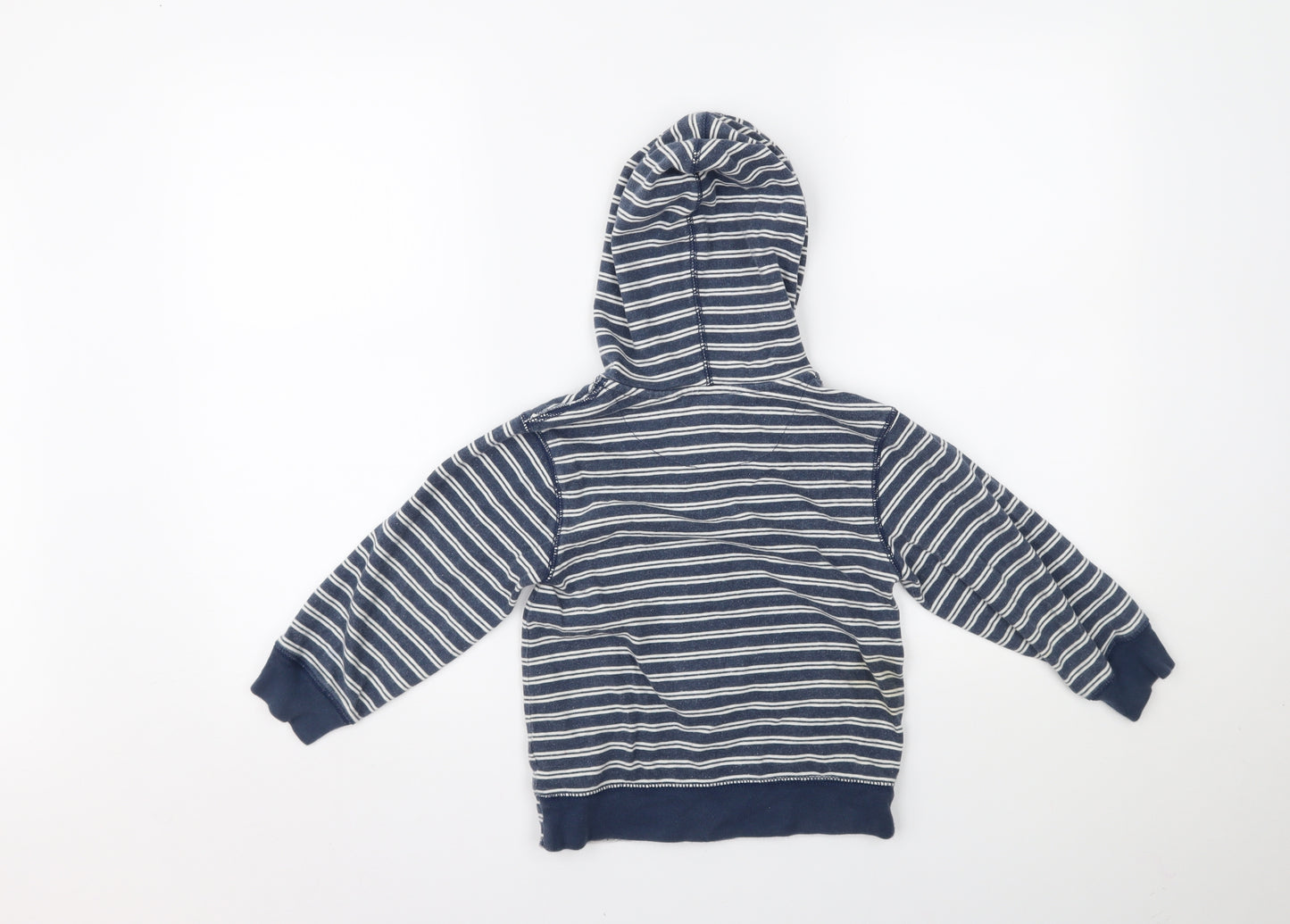 Gap Boys Blue Striped  Full Zip Hoodie Size 5 Years