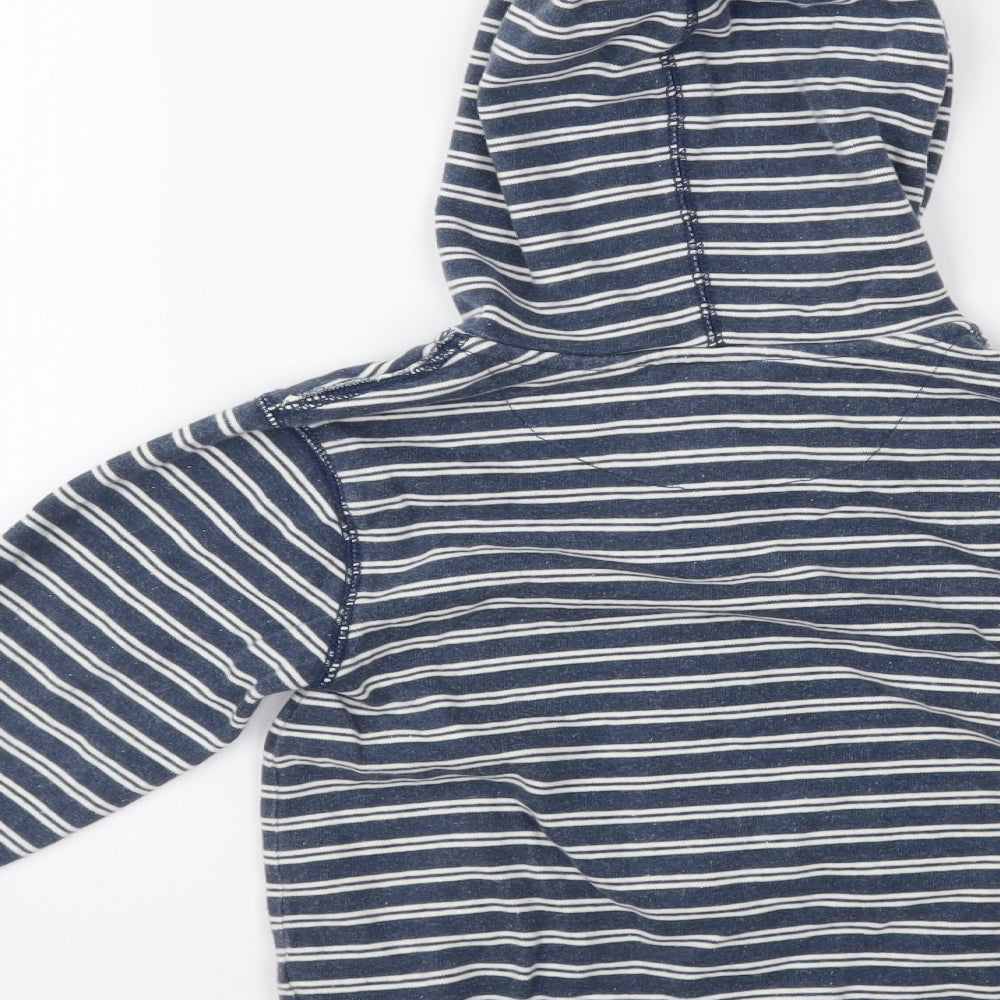 Gap Boys Blue Striped  Full Zip Hoodie Size 5 Years