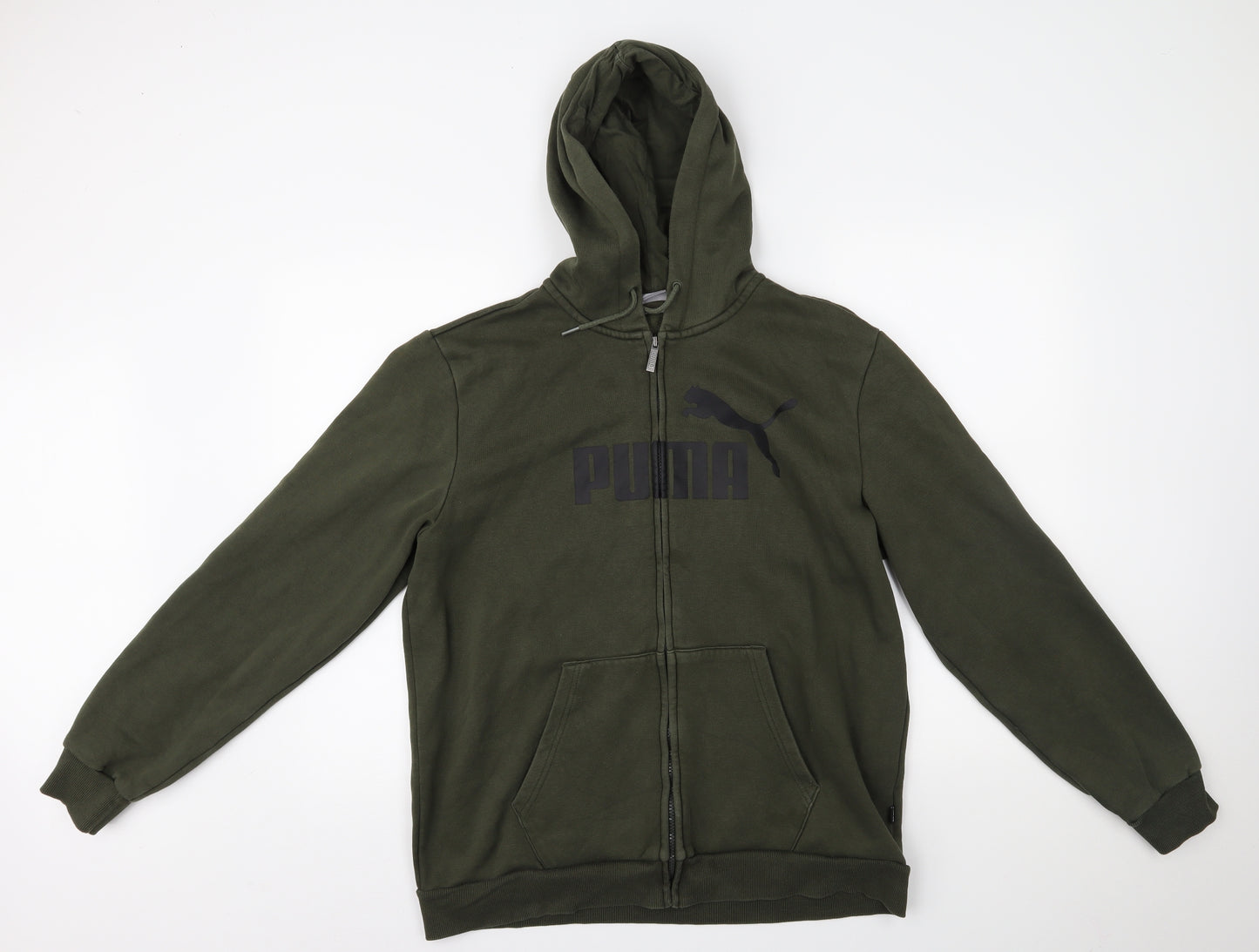 PUMA Mens Green   Full Zip Hoodie Size L