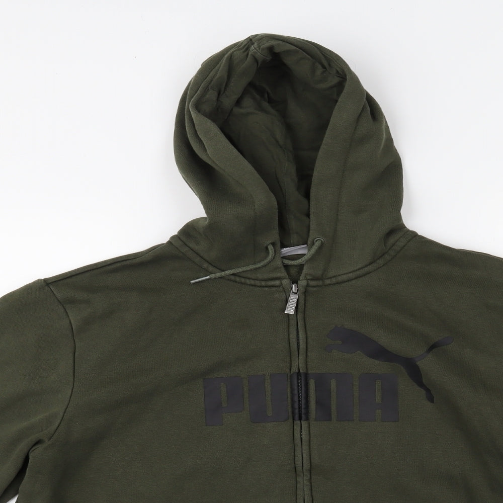 PUMA Mens Green   Full Zip Hoodie Size L