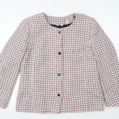 Anthology Womens Pink Check  Overcoat Coat Size 14
