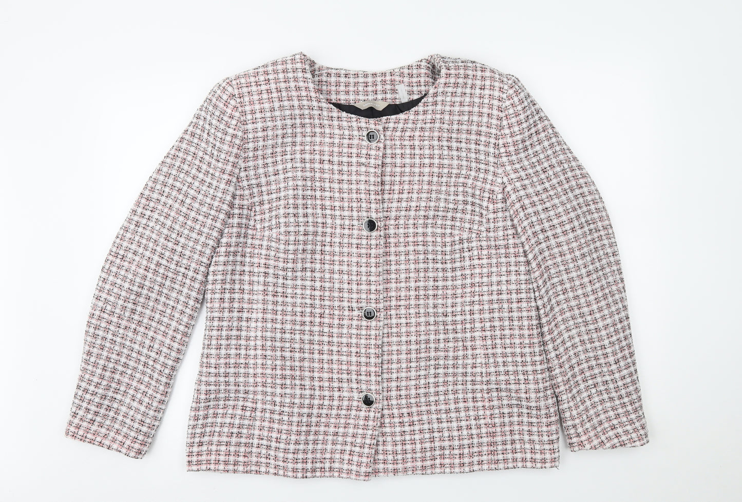 Anthology Womens Pink Check  Overcoat Coat Size 14