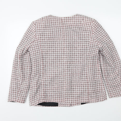 Anthology Womens Pink Check  Overcoat Coat Size 14