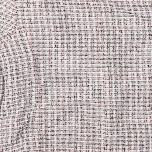 Anthology Womens Pink Check  Overcoat Coat Size 14
