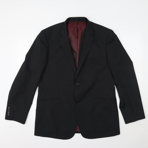 Taylor & Wright Mens Black Striped  Jacket Suit Jacket