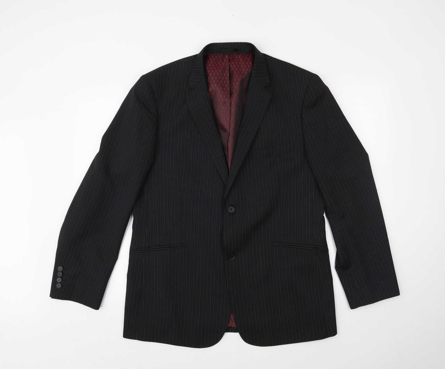 Taylor & Wright Mens Black Striped  Jacket Suit Jacket