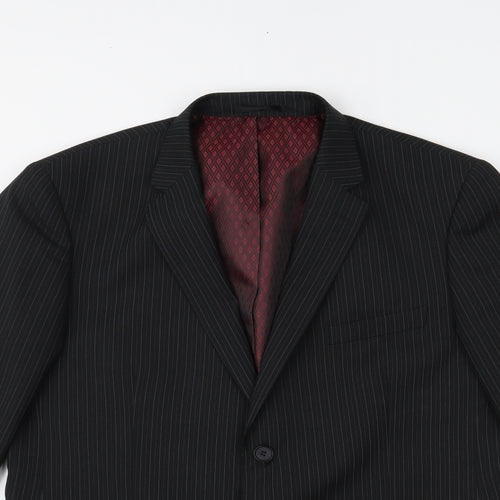 Taylor & Wright Mens Black Striped  Jacket Suit Jacket