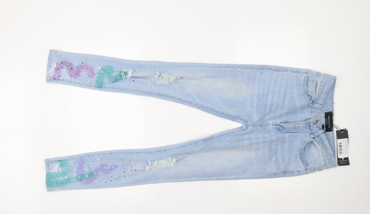 Good For Nothing Womens Blue Denim Skinny Jeans Size M L27.5 in