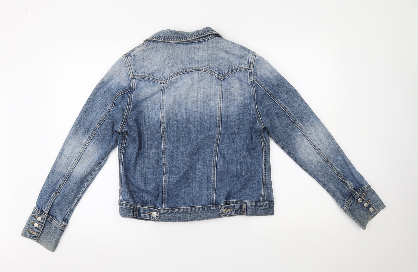 EVIE Womens Blue  Denim Jacket Coatigan Size 12