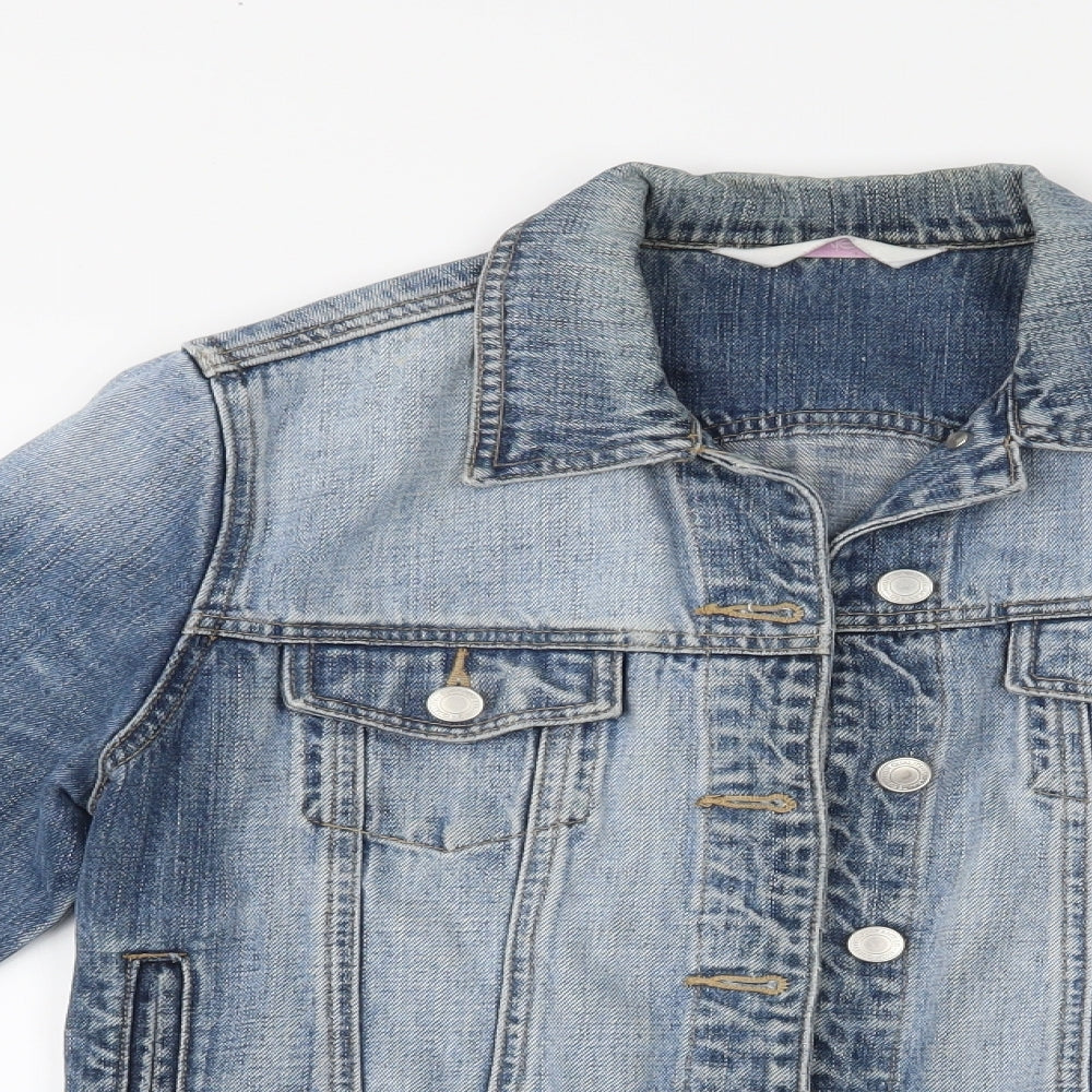 EVIE Womens Blue  Denim Jacket Coatigan Size 12