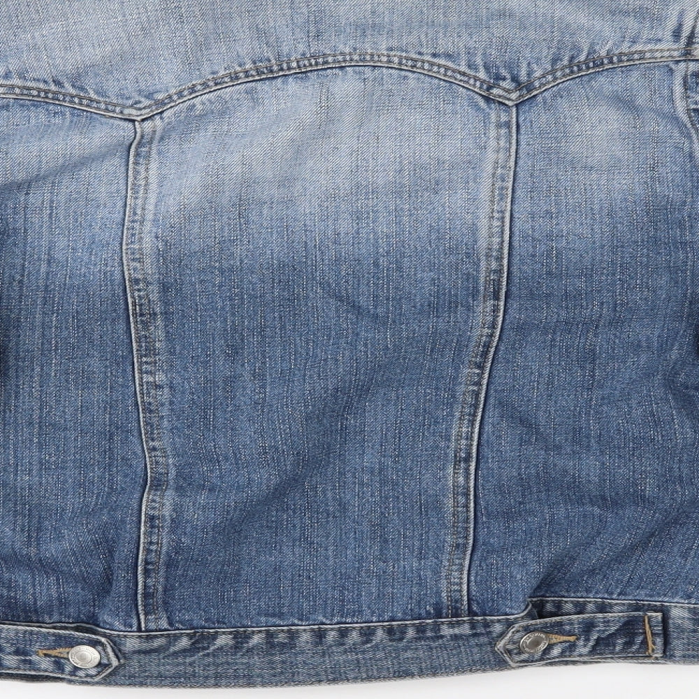 EVIE Womens Blue  Denim Jacket Coatigan Size 12