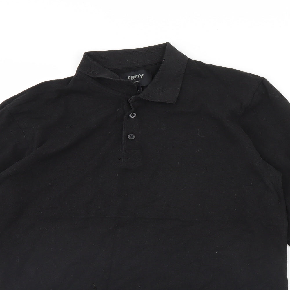 Troy Mens Black    Polo Size M