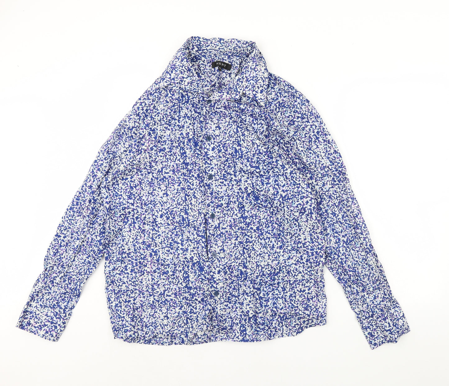 NEXT Mens Blue Floral   Dress Shirt Size XL