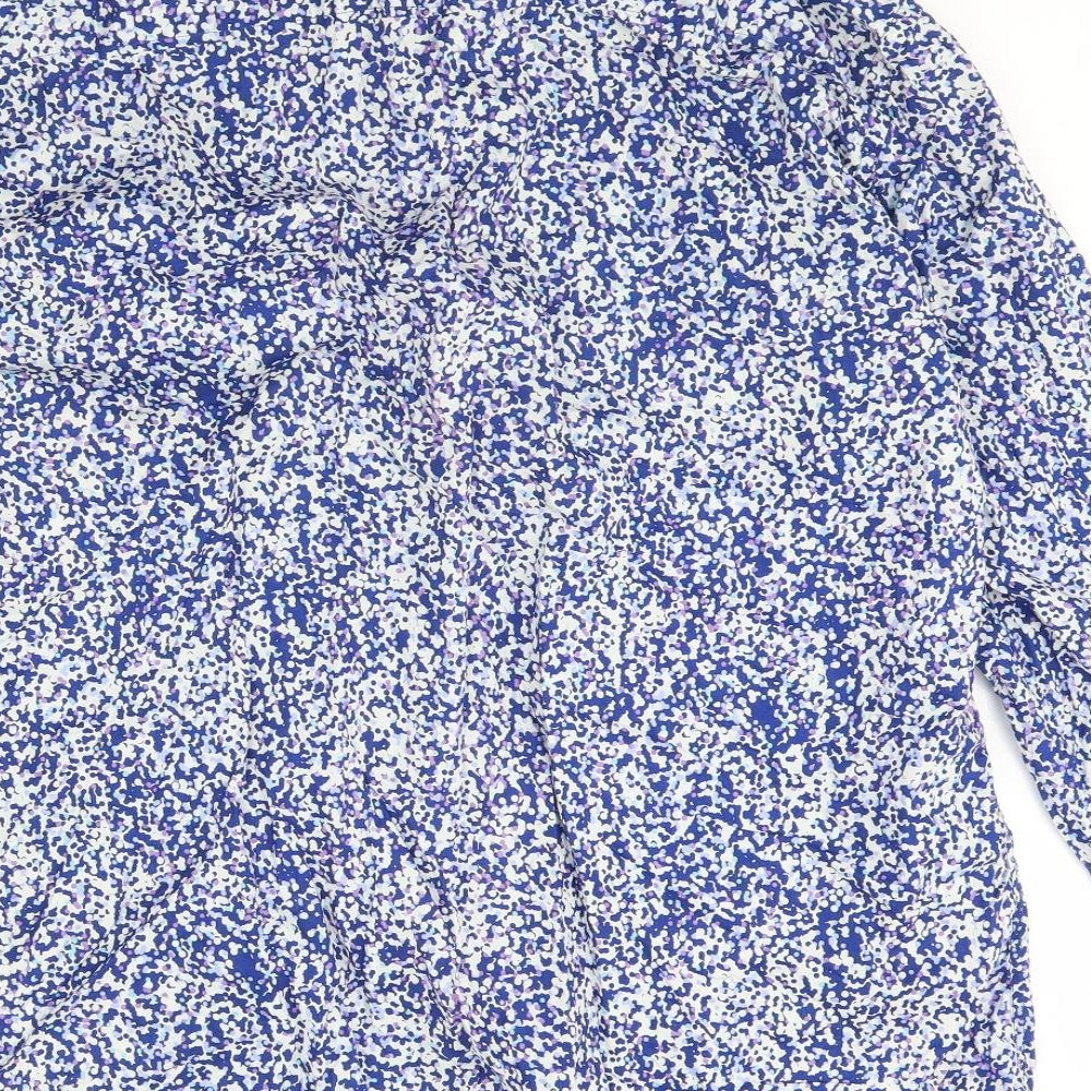 NEXT Mens Blue Floral   Dress Shirt Size XL