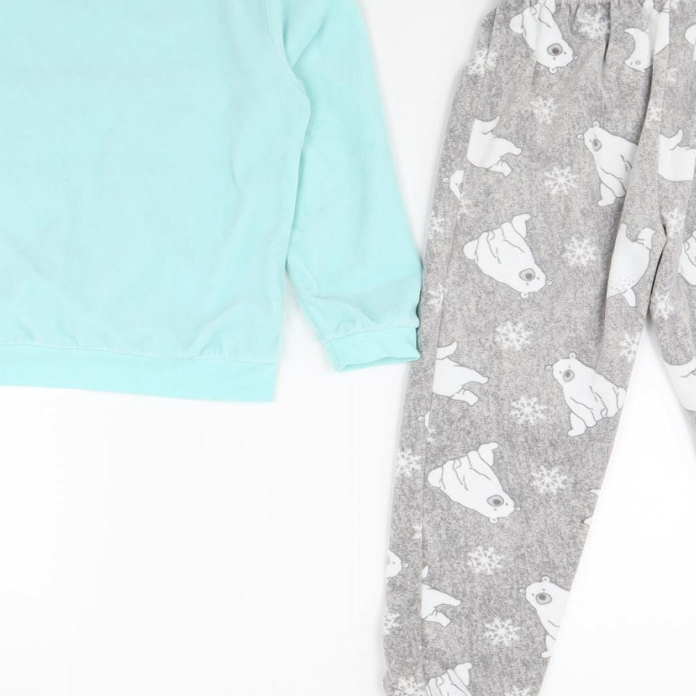 Peacocks Girls Green Solid  Cami Pyjama Set Size 6 Years  - BEAR