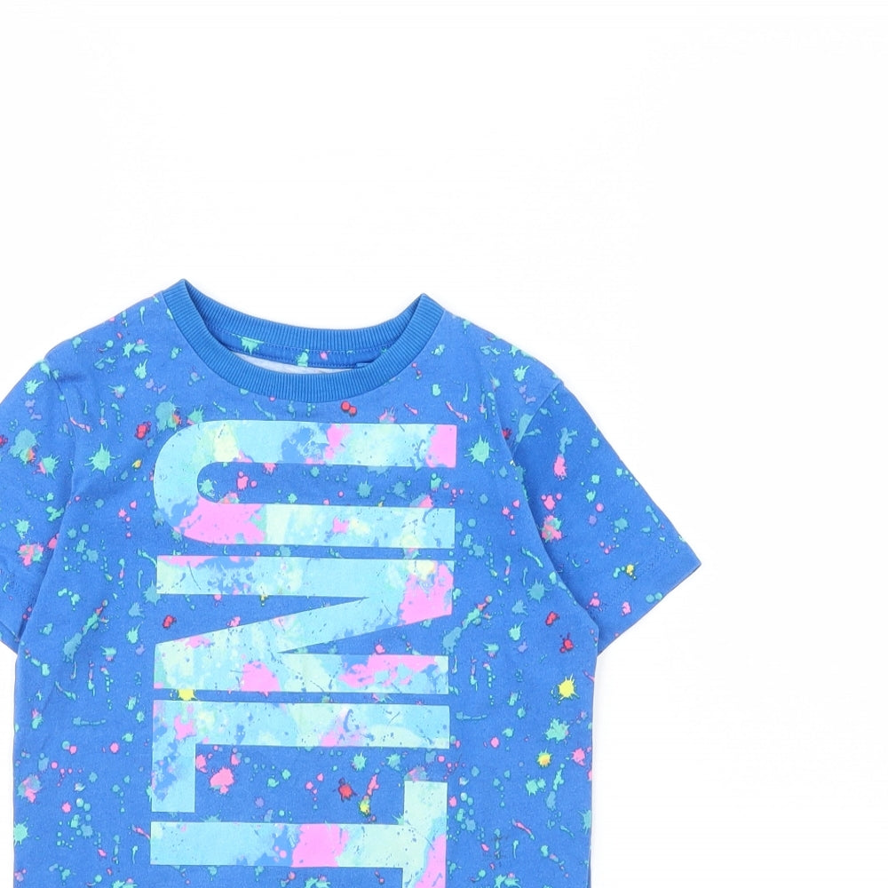NEXT Boys Blue Spotted  Basic T-Shirt Size 4 Years