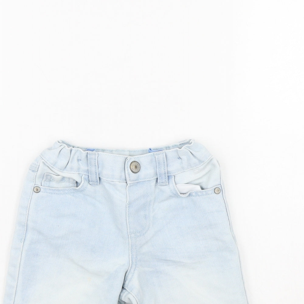 Denim & Co. Boys Blue  Denim Chino Shorts Size 2 Years