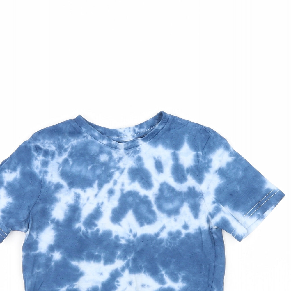 F&F Boys Blue   Basic T-Shirt Size 4 Years  - Tie Dye