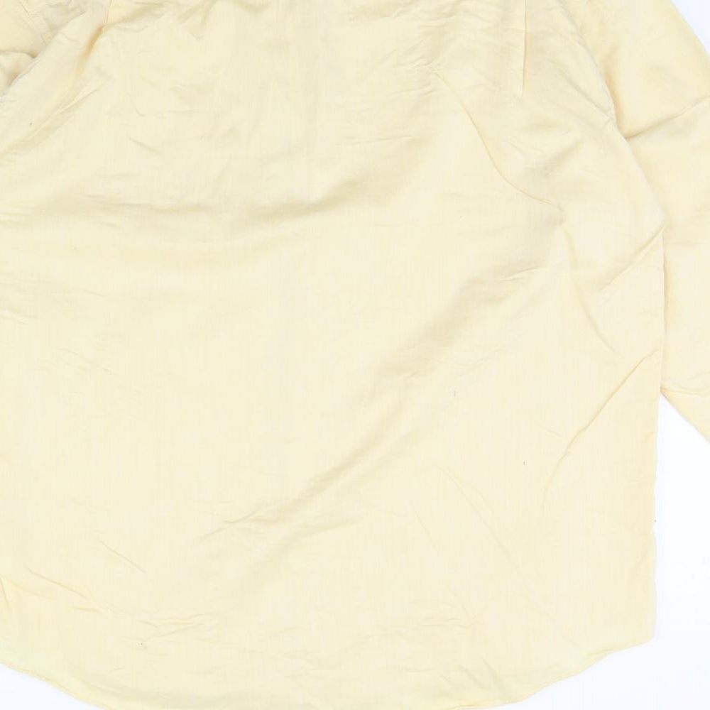 Burton Mens Yellow    Dress Shirt Size 15