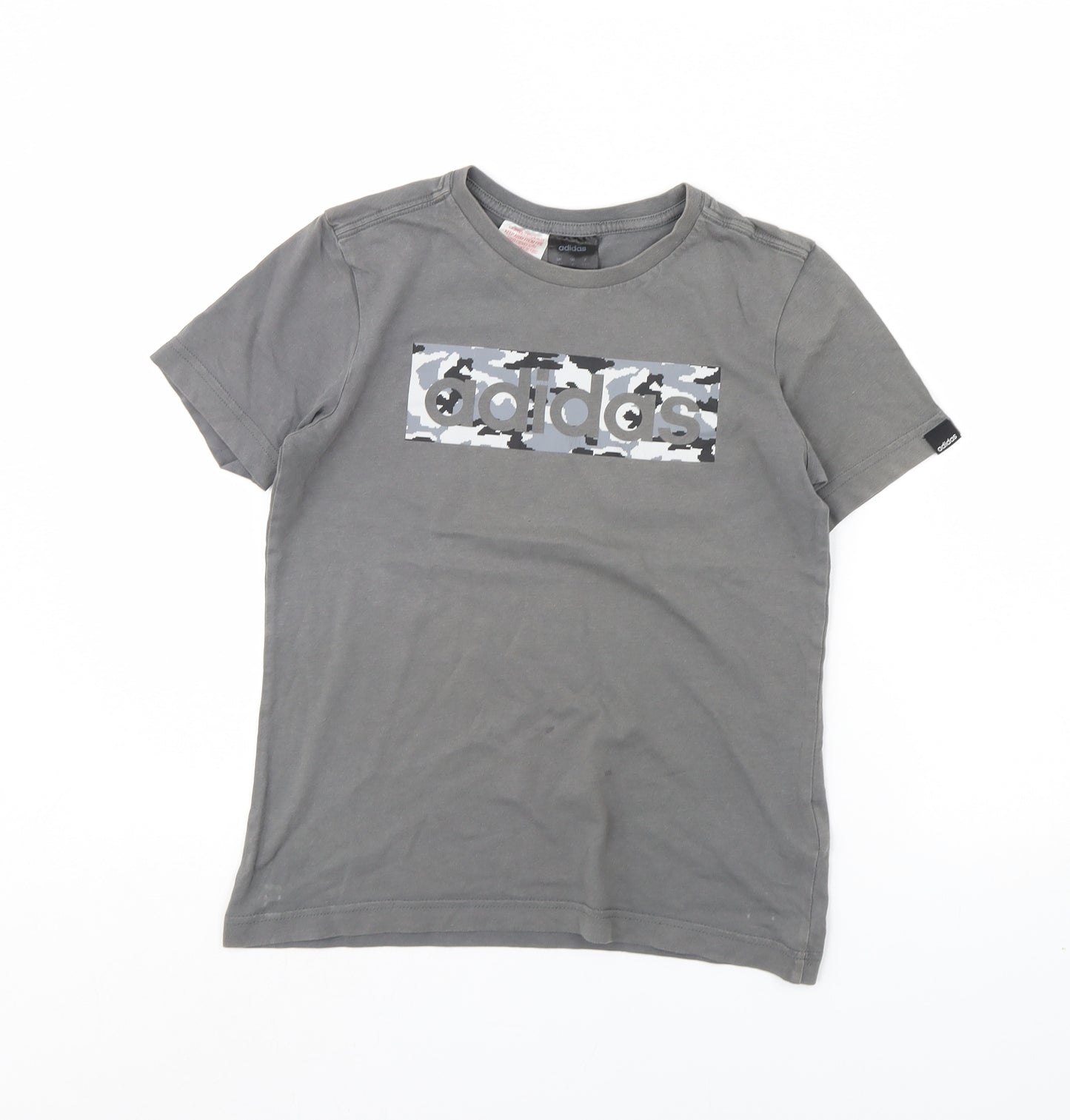 adidas Boys Grey   Basic T-Shirt Size 9 Years