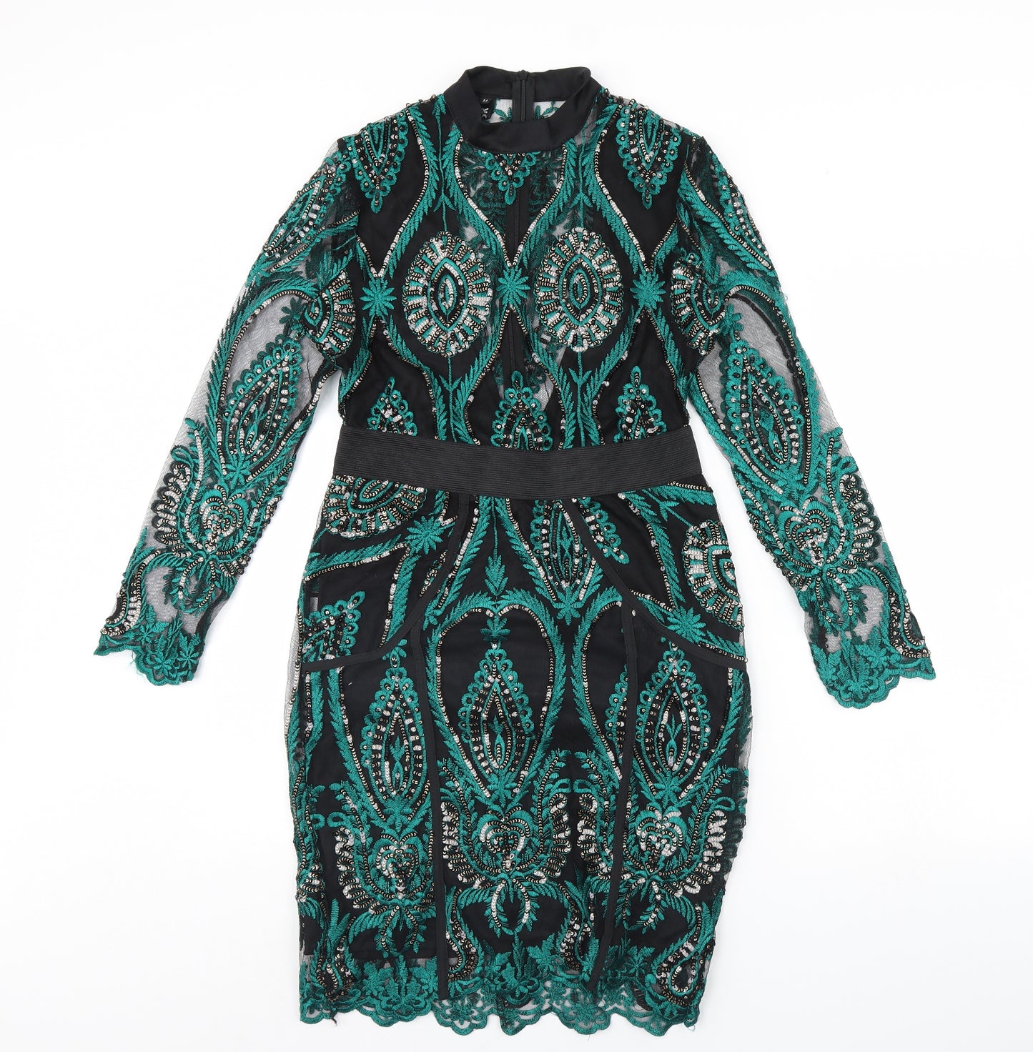 CBR Womens Green Fair Isle  Bodycon  Size M