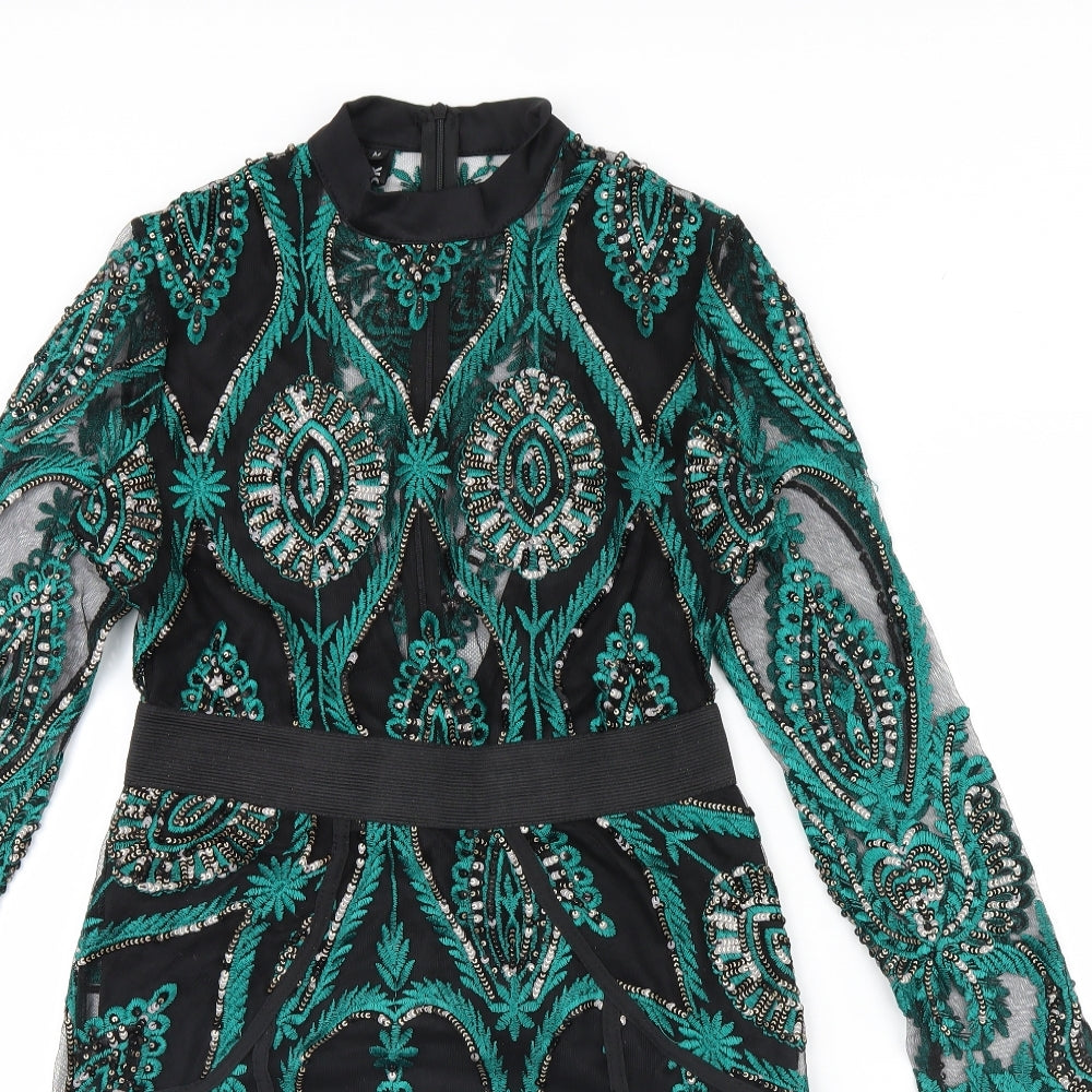 CBR Womens Green Fair Isle  Bodycon  Size M