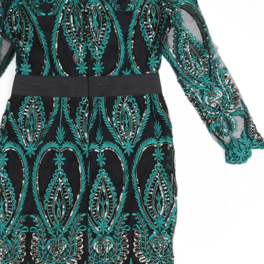 CBR Womens Green Fair Isle  Bodycon  Size M
