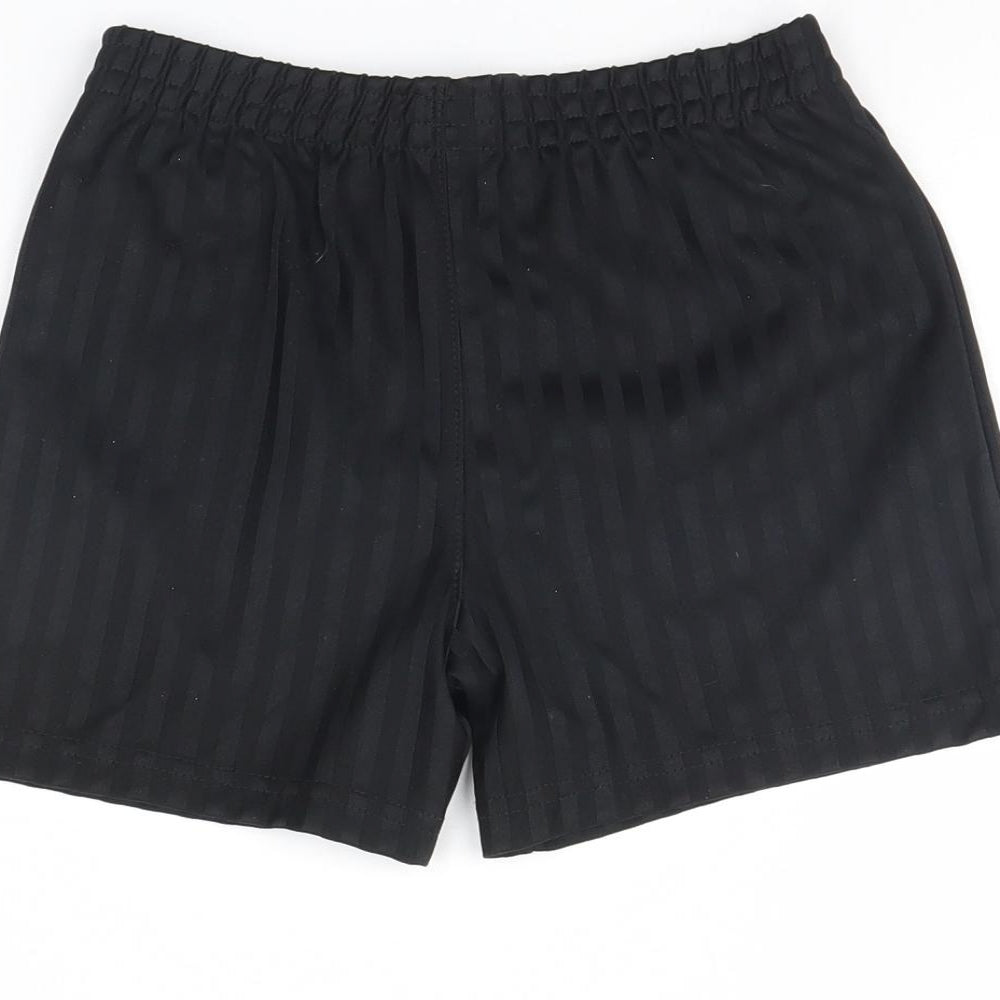 George Boys Black Striped  Sweat Shorts Size 6 Years - school football