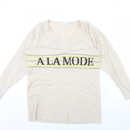 River Island Womens Beige   Pullover Jumper Size XS  - A la mode