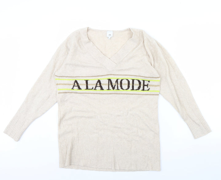 River Island Womens Beige Pullover Jumper Size XS - A la mode