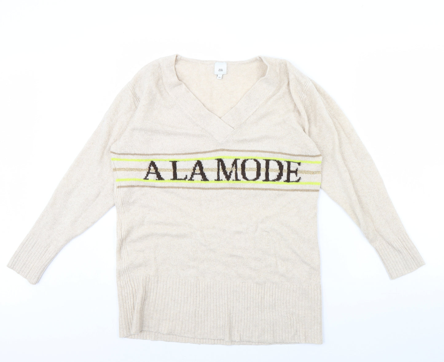 River Island Womens Beige   Pullover Jumper Size XS  - A la mode