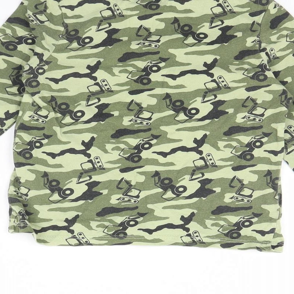 Pep & co Boys Green Camouflage  Basic T-Shirt Size 4 Years  - Tractor