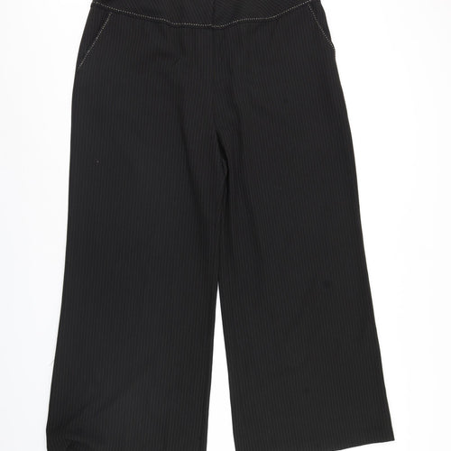 Nightingales Womens Black Striped  Trousers  Size 20 L32 in