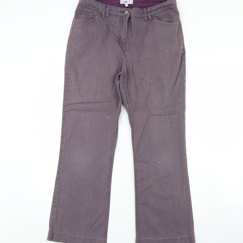 Per Una Womens Purple   Flared Jeans Size 14 L30 in