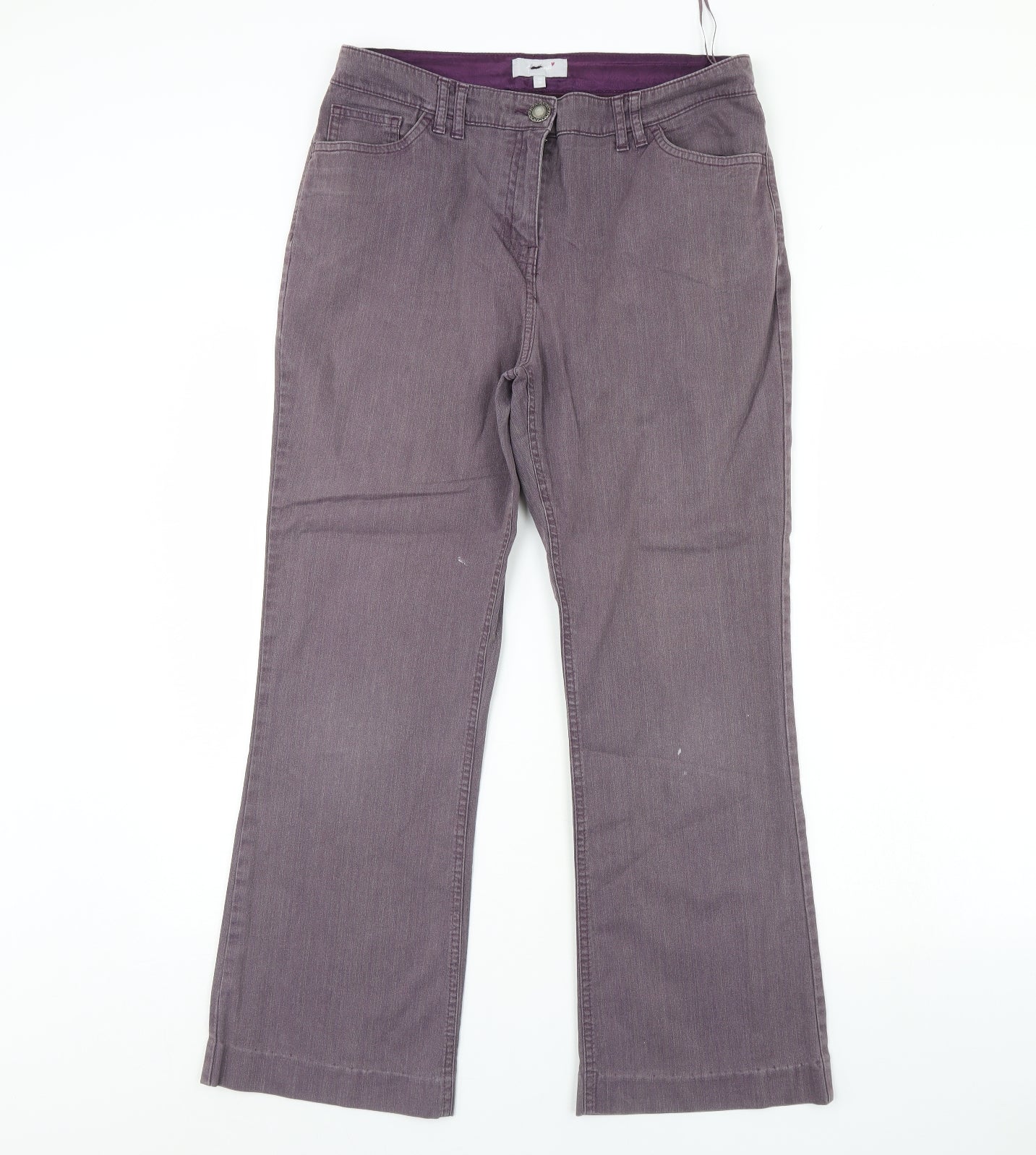 Per Una Womens Purple   Flared Jeans Size 14 L30 in