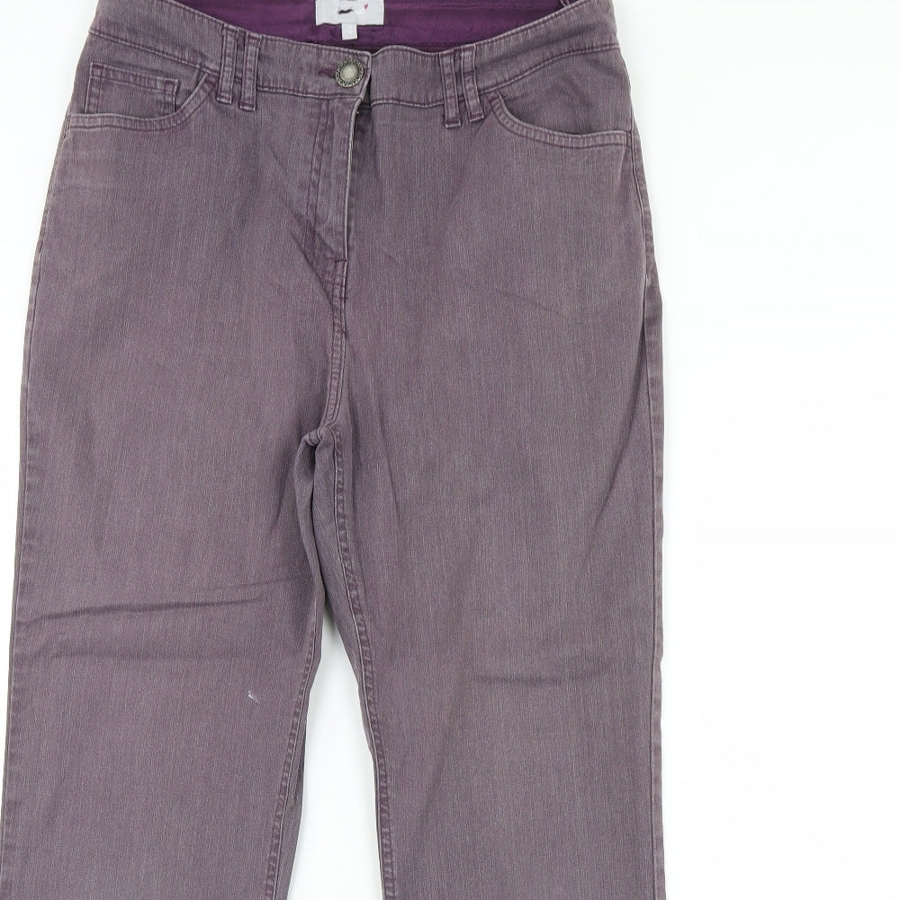 Per Una Womens Purple   Flared Jeans Size 14 L30 in