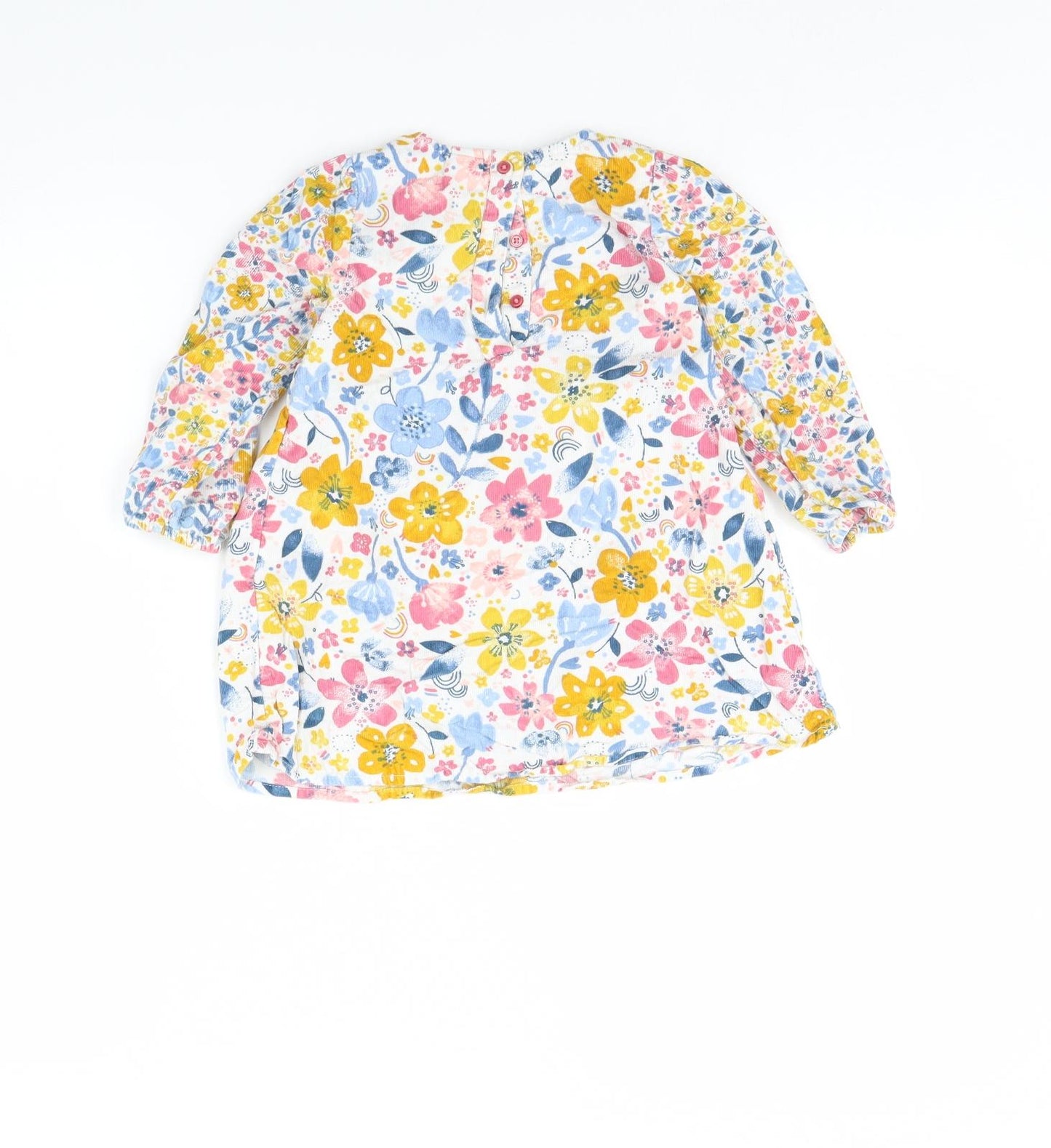 TU Girls White Floral  Fit & Flare  Size 18 Months