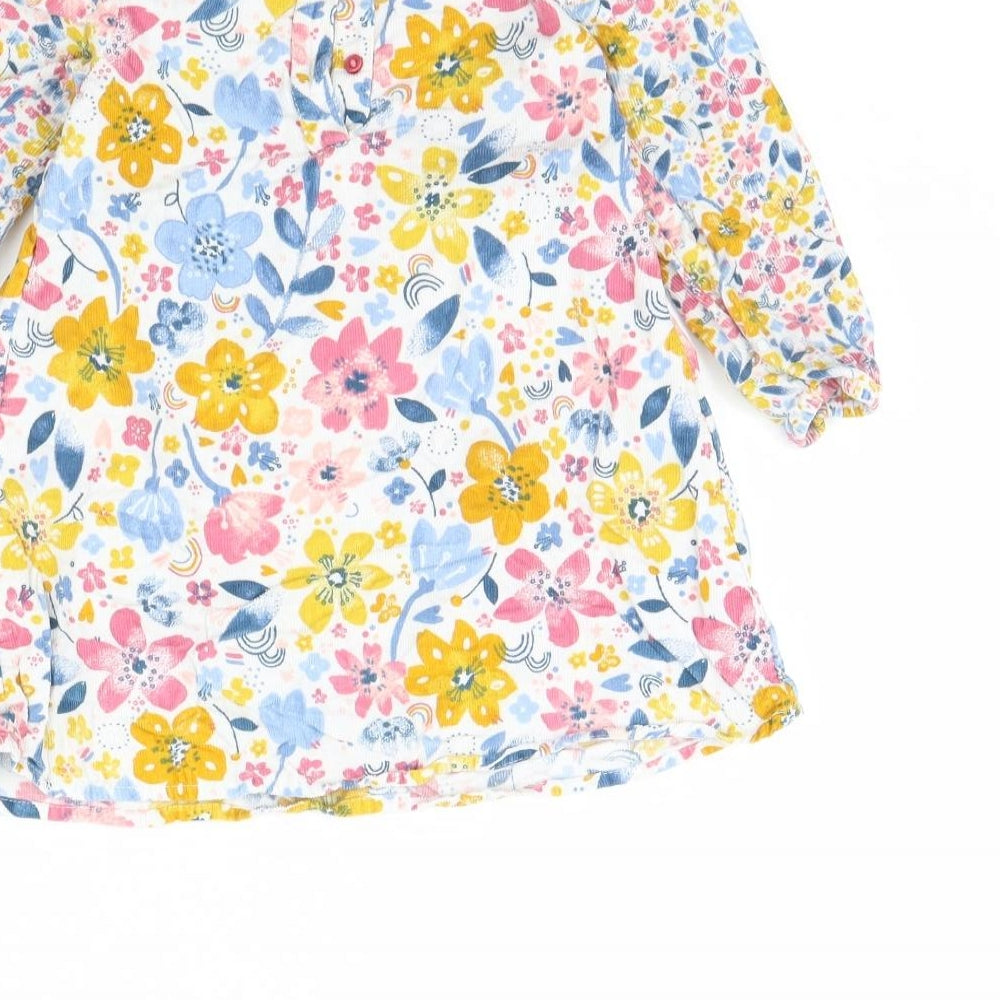 TU Girls White Floral  Fit & Flare  Size 18 Months