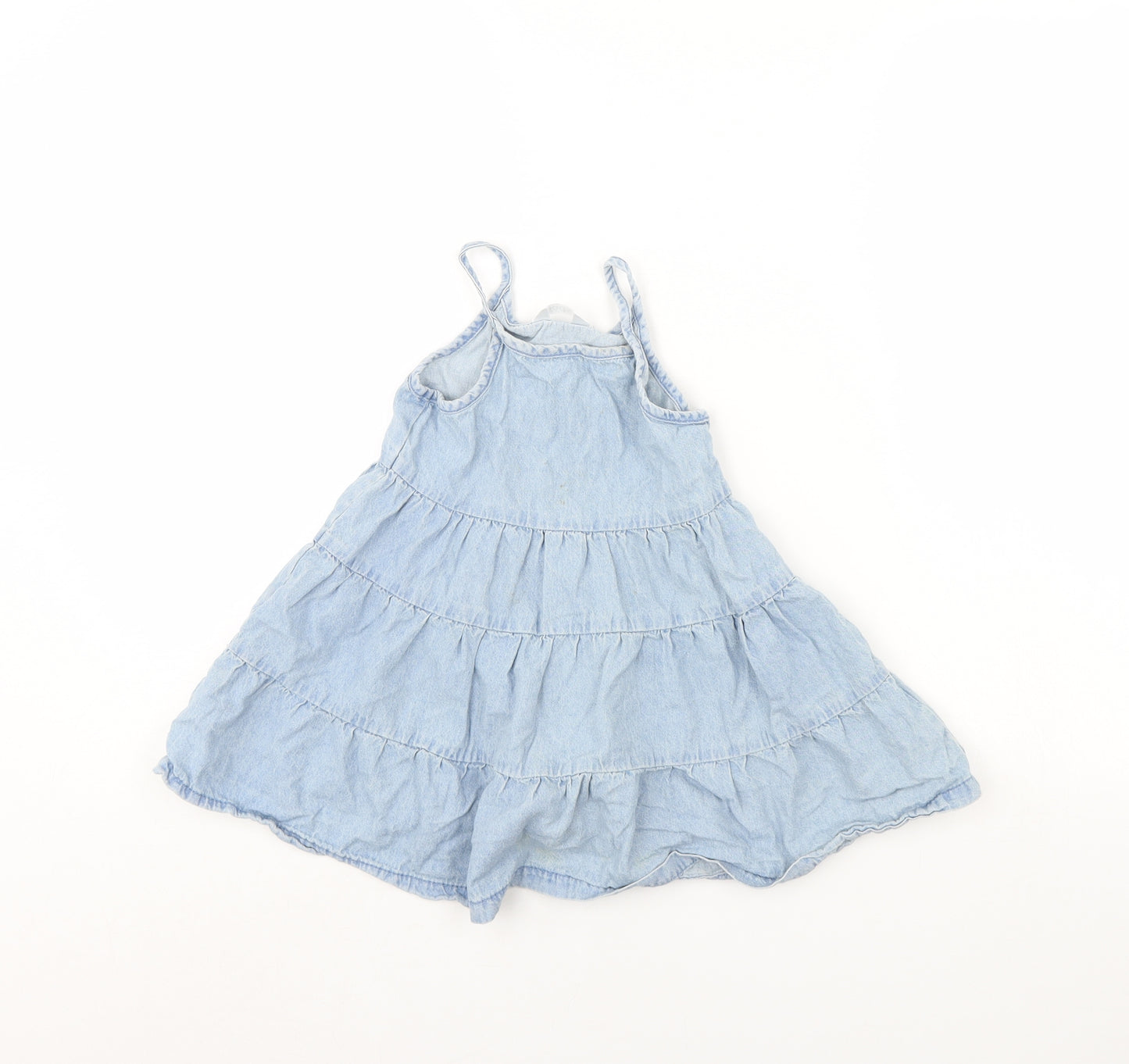 M&Co Girls Blue  Denim Fit & Flare  Size 18 Months