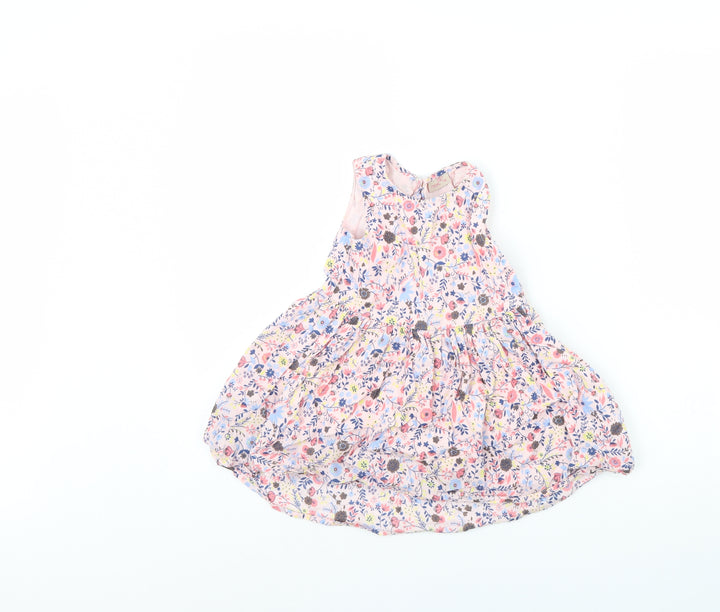 NEXT Girls Pink Floral  Fit & Flare  Size 18 Months
