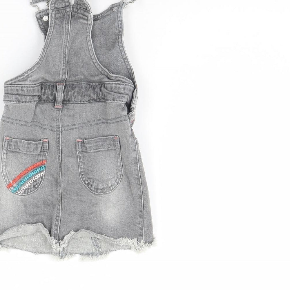 M&Co Girls Grey  Denim Mini  Size 2 Years  - Rainbow