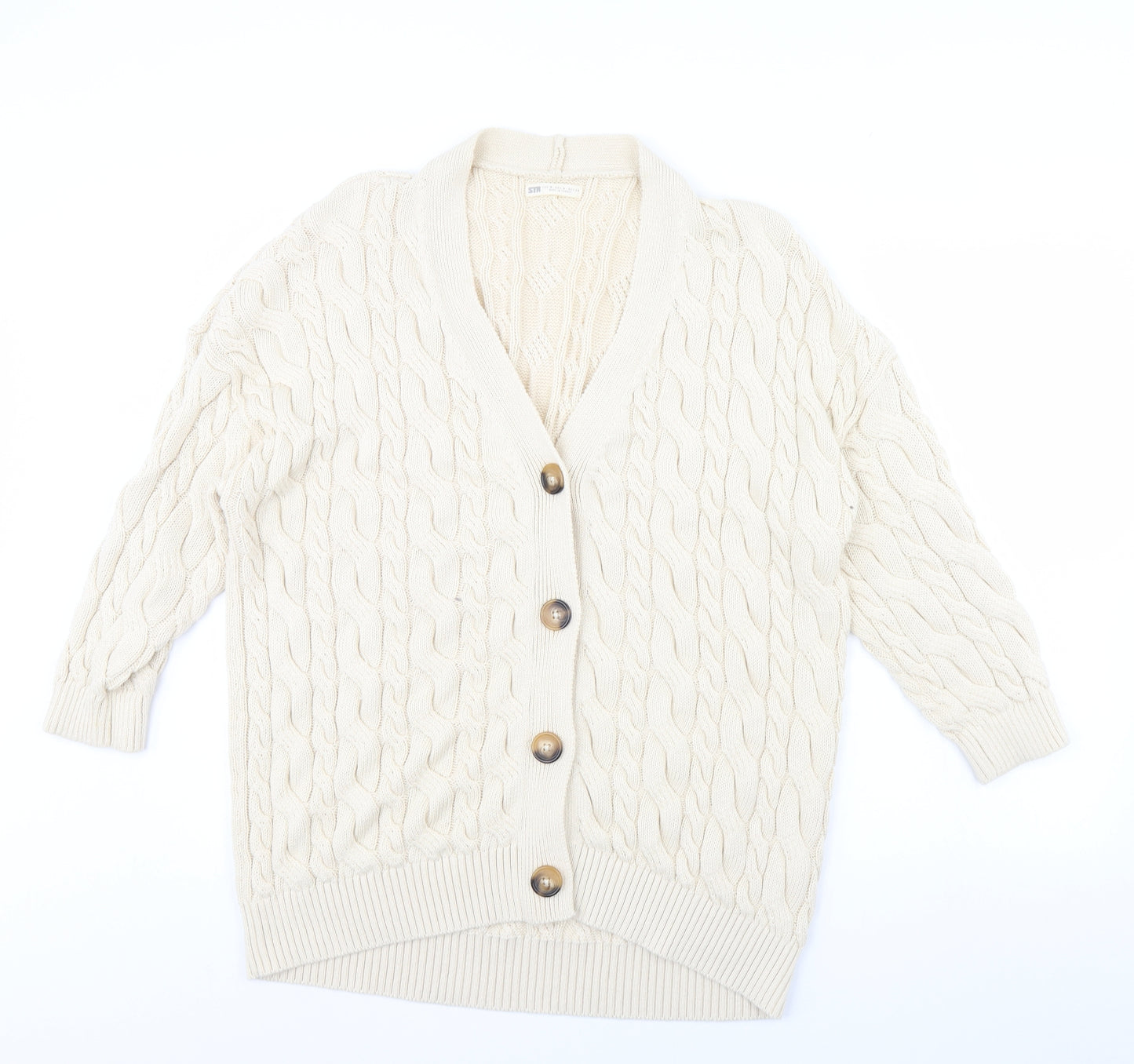 STR Womens Ivory   Cardigan Jumper Size M