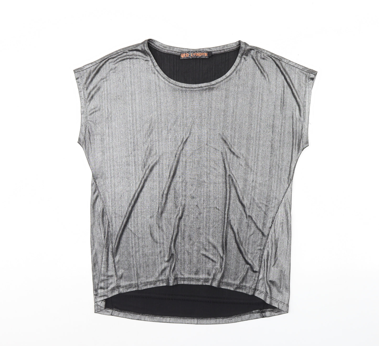QED London Womens Silver   Basic T-Shirt Size S