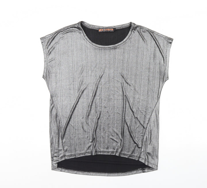 QED London Womens Silver   Basic T-Shirt Size S