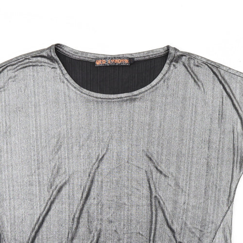 QED London Womens Silver   Basic T-Shirt Size S
