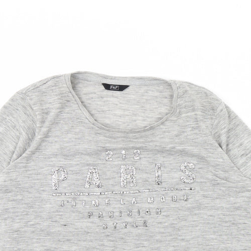 F&F Womens Grey   Pullover Jumper Size 14  - Paris