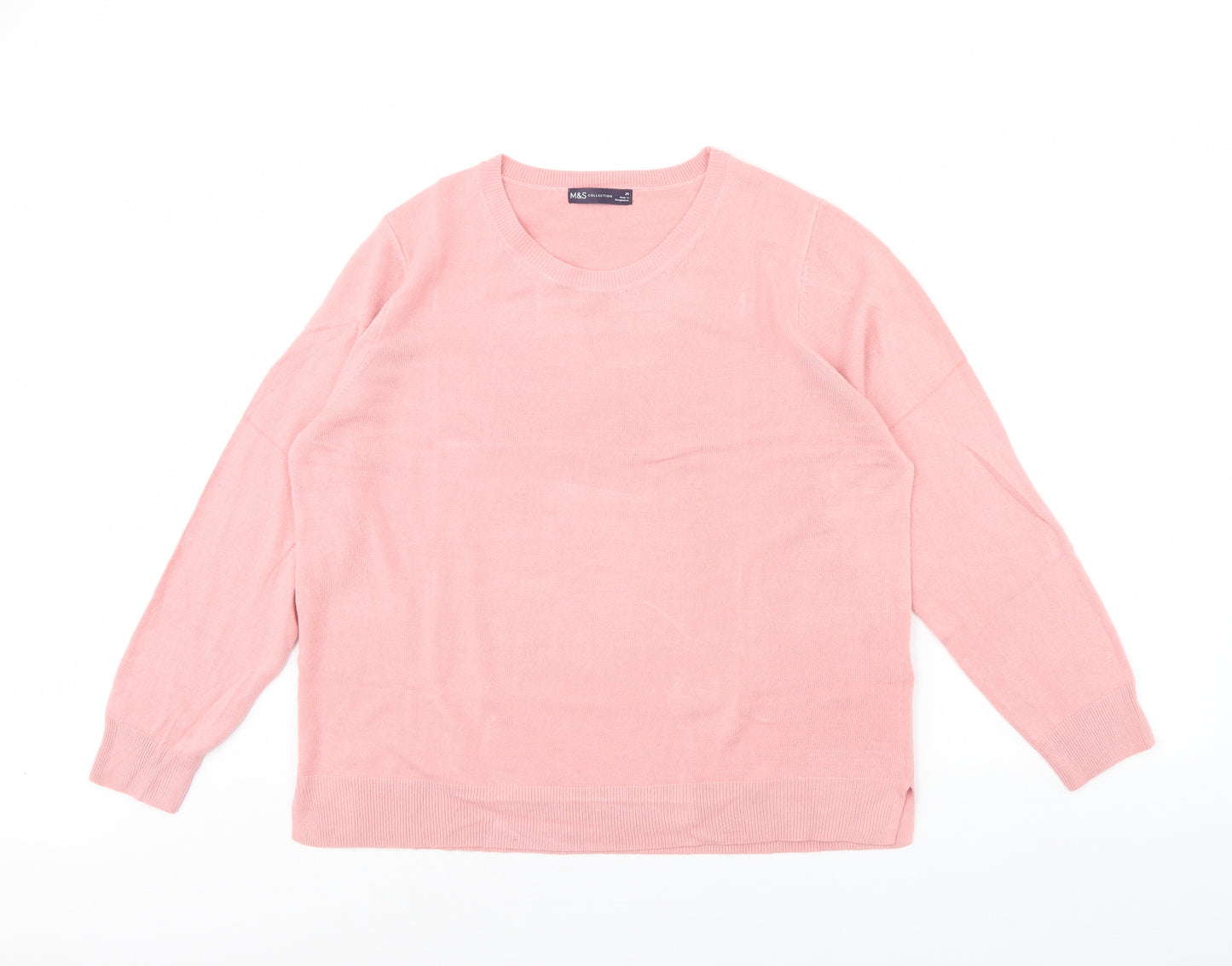 m&s Womens Pink   Pullover Jumper Size 20