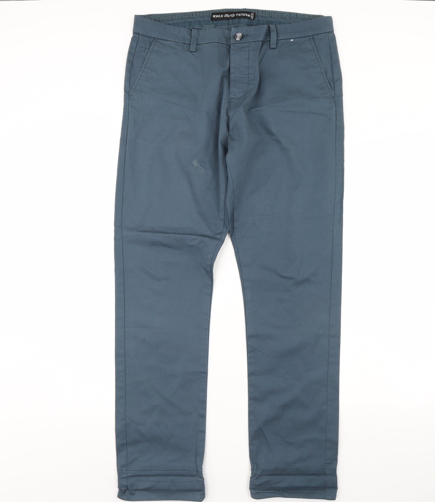 Denim & Co. Mens Blue   Trousers  Size 34 L32 in