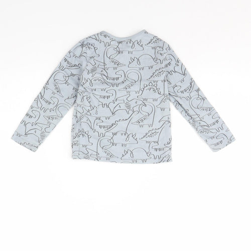 TU Baby Blue Spotted  Basic T-Shirt Size 18-24 Months  - Dinosaur